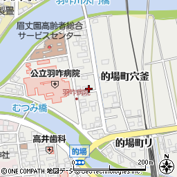 石川県羽咋市的場町稲荷山出口周辺の地図