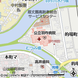 石川県羽咋市的場町松崎周辺の地図