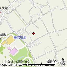 栃木県那須塩原市高柳周辺の地図