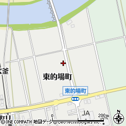 石川県羽咋市東的場町周辺の地図