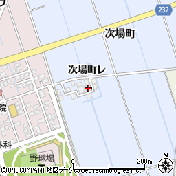 石川県羽咋市次場町ヨ周辺の地図