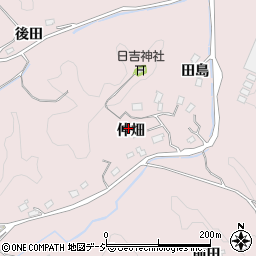 福島県いわき市三沢町仲畑周辺の地図