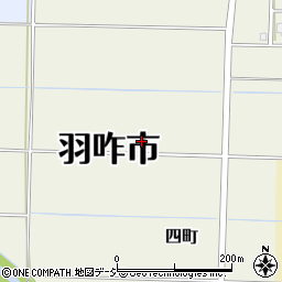 石川県羽咋市四町周辺の地図