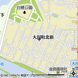 石川県羽咋市大川町周辺の地図