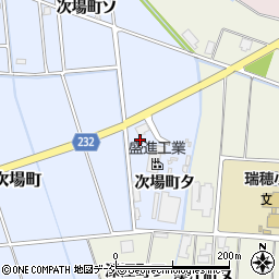 石川県羽咋市次場町タ周辺の地図