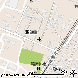 福島県いわき市錦町釈迦堂周辺の地図