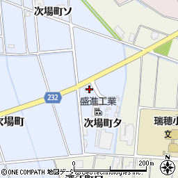 石川県羽咋市次場町タ34周辺の地図