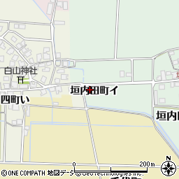 石川県羽咋市垣内田町イ周辺の地図