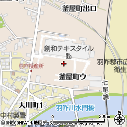 石川県羽咋市釜屋町ウ周辺の地図