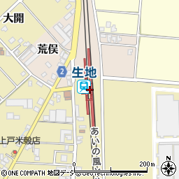 生地駅周辺の地図