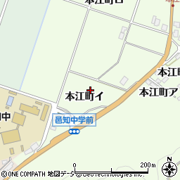 石川県羽咋市本江町イ周辺の地図