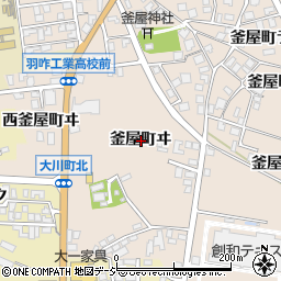 石川県羽咋市釜屋町ヰ周辺の地図