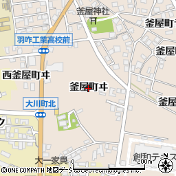 石川県羽咋市釜屋町（ヰ）周辺の地図