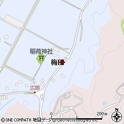 福島県いわき市川部町梅田周辺の地図