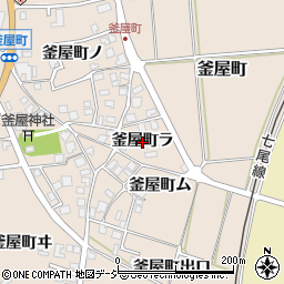 石川県羽咋市釜屋町ラ周辺の地図