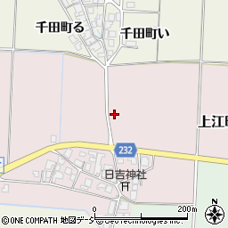 石川県羽咋市上江町周辺の地図