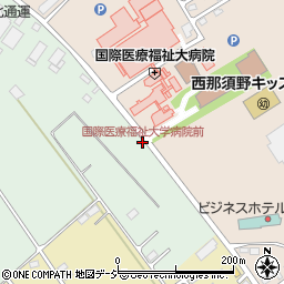 国際医療福祉大学病院前周辺の地図