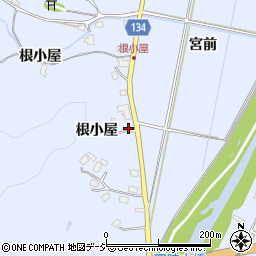 福島県いわき市川部町根古屋周辺の地図