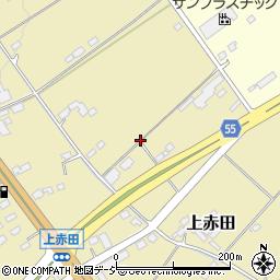 栃木県那須塩原市上赤田周辺の地図