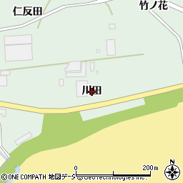 福島県いわき市岩間町（川田）周辺の地図