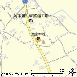 温泉神社周辺の地図