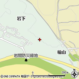 福島県いわき市岩間町輪山周辺の地図