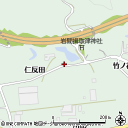 福島県いわき市岩間町仁反田周辺の地図
