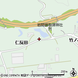 福島県いわき市岩間町（仁反田）周辺の地図