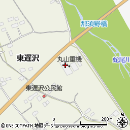 栃木県那須塩原市東遅沢106-1周辺の地図