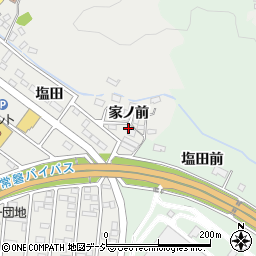 福島県いわき市東田町（家ノ前）周辺の地図