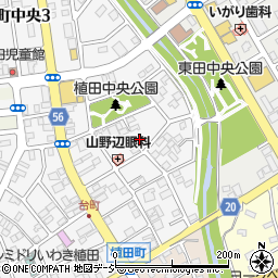 福島県いわき市植田町中央周辺の地図