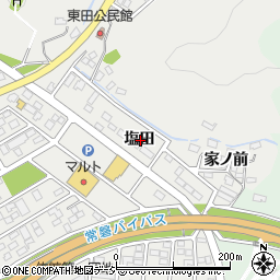 福島県いわき市東田町塩田周辺の地図