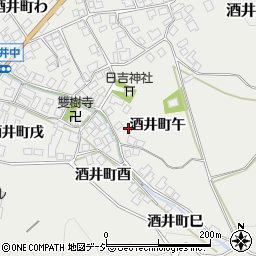 石川県羽咋市酒井町午周辺の地図