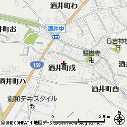 石川県羽咋市酒井町戌周辺の地図