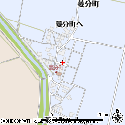 石川県羽咋市菱分町（ニ）周辺の地図