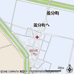 石川県羽咋市菱分町ホ周辺の地図