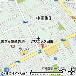 福島県いわき市中岡町周辺の地図