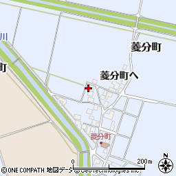 石川県羽咋市菱分町イ30周辺の地図