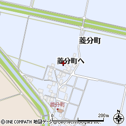 石川県羽咋市菱分町周辺の地図