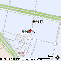 石川県羽咋市菱分町ヘ周辺の地図