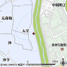 福島県いわき市山田町入宇周辺の地図