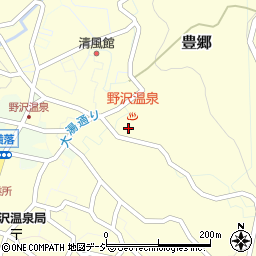 長野県下高井郡野沢温泉村大湯周辺の地図