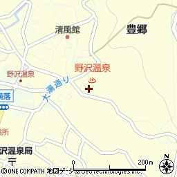 長野県野沢温泉村（下高井郡）大湯周辺の地図