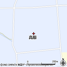 栃木県日光市高原周辺の地図