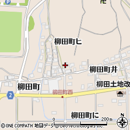 石川県羽咋市柳田町（ヒ）周辺の地図
