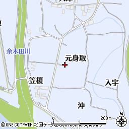 福島県いわき市山田町元身取周辺の地図