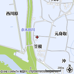 福島県いわき市山田町笠榎16周辺の地図