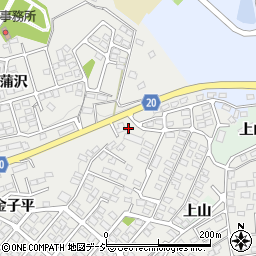 福島県いわき市東田町金子平52周辺の地図