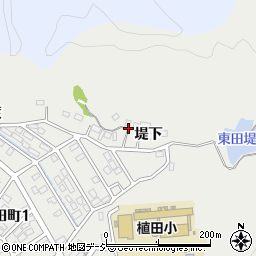 福島県いわき市東田町堤下周辺の地図