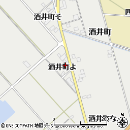 石川県羽咋市酒井町ヨ周辺の地図
